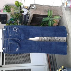 Women's denim jeans brand is Fox size 3 big Bell great condition